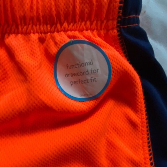 Carters Boys Athletic, Elastic Waist Shorts-Orange-Size 18 Months-NWT - Picture 2 of 4